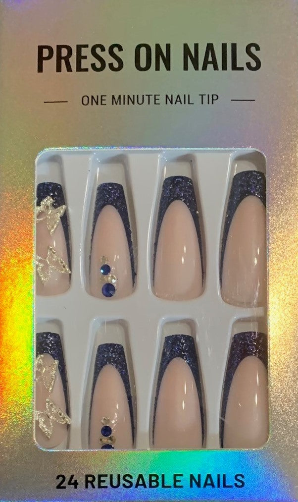Butterfly French Nails