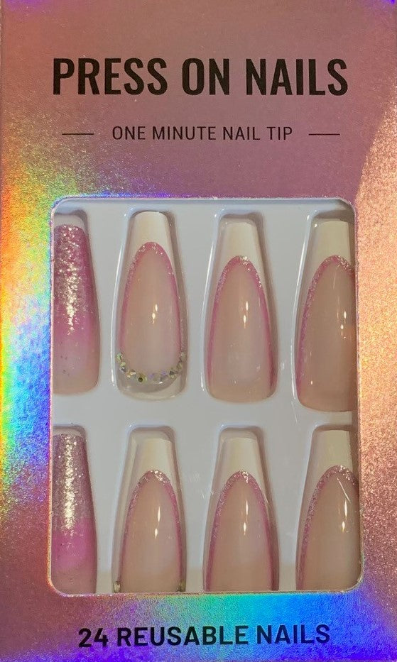 Glitter French Nails
