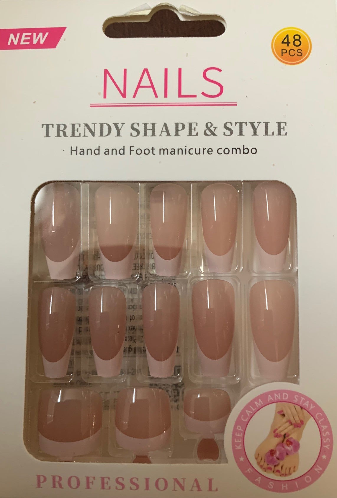 Pink French Tip Nails and Toenails